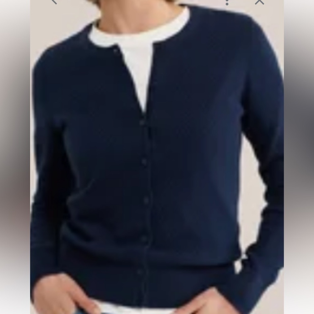 Navy Button-Up Mary Jane Cardigan Small